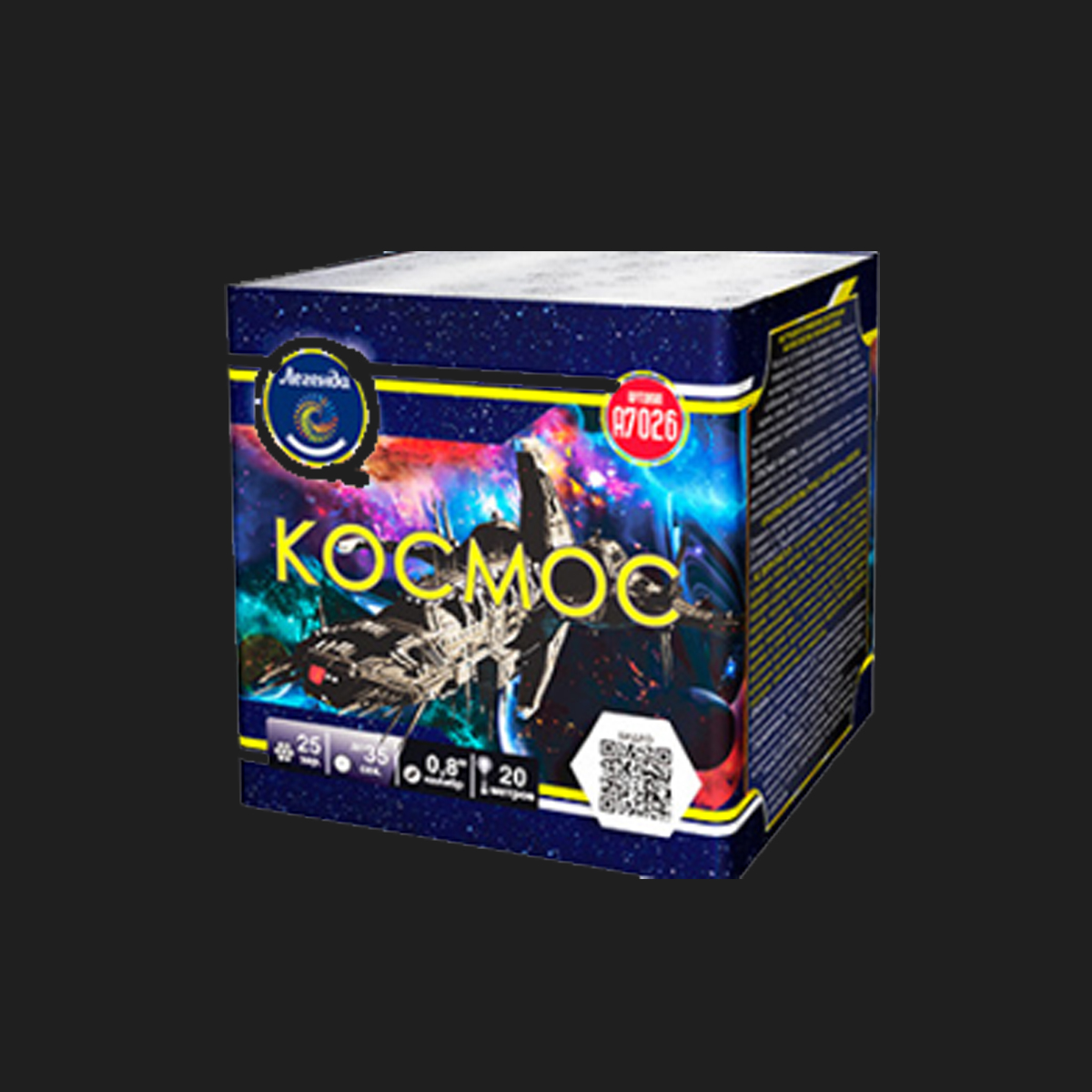 Батарея салютов Космос + фонтан (0,8" х 25 зар.)